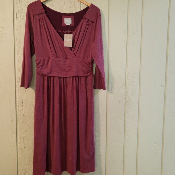 Maeve Galena Wine Midi Dress - Picture 2 of 6